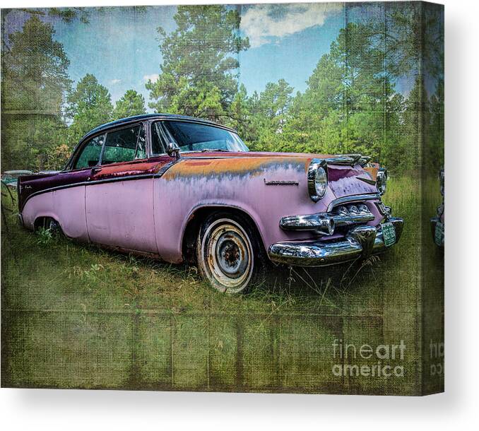 Rusty Cars Canvas Print featuring the photograph 1956 Dodge Lancer by John Strong