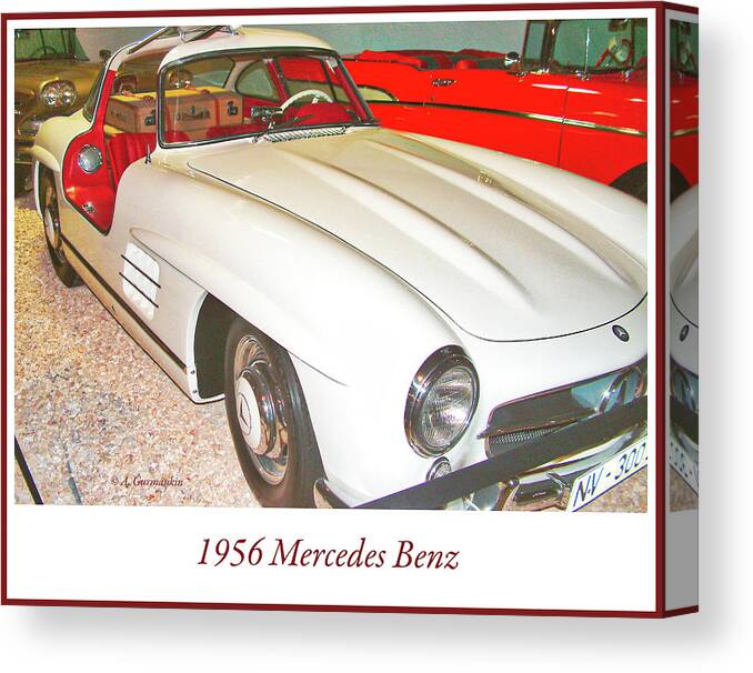 1956 Mercedes Benz Canvas Print featuring the photograph 1956 Mercedes Benz by A Macarthur Gurmankin