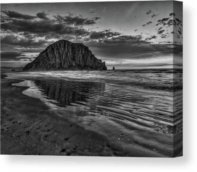 Black And White Canvas Print featuring the photograph Crimson Sunset #2 by Beth Sargent