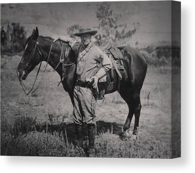 History Canvas Print featuring the photograph Young Theodore Roosevelt Dressed #2 by Everett