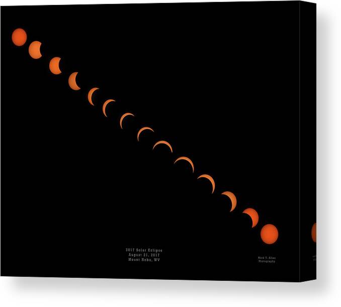 Eclipse Canvas Print featuring the photograph 2017 Solar Eclipse by Mark Allen