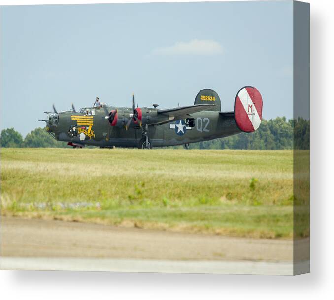 Aircraft Canvas Print featuring the photograph Consolidated B-24J Liberator #3 by Jack R Perry