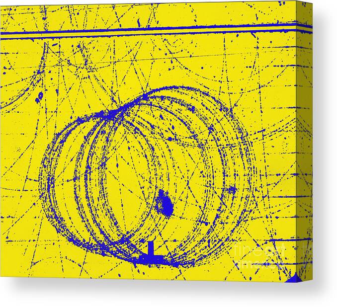 Cloud Chamber Canvas Print featuring the photograph Positron Tracks #3 by Omikron