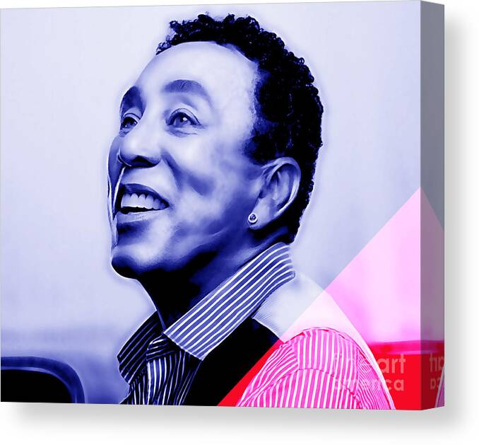Smokey Robinson Canvas Print featuring the mixed media Smokey Robinson Collection #3 by Marvin Blaine