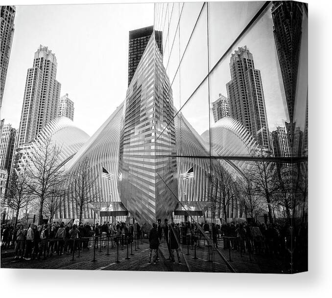 911 Canvas Print featuring the photograph 911 Memorial by Alan Raasch