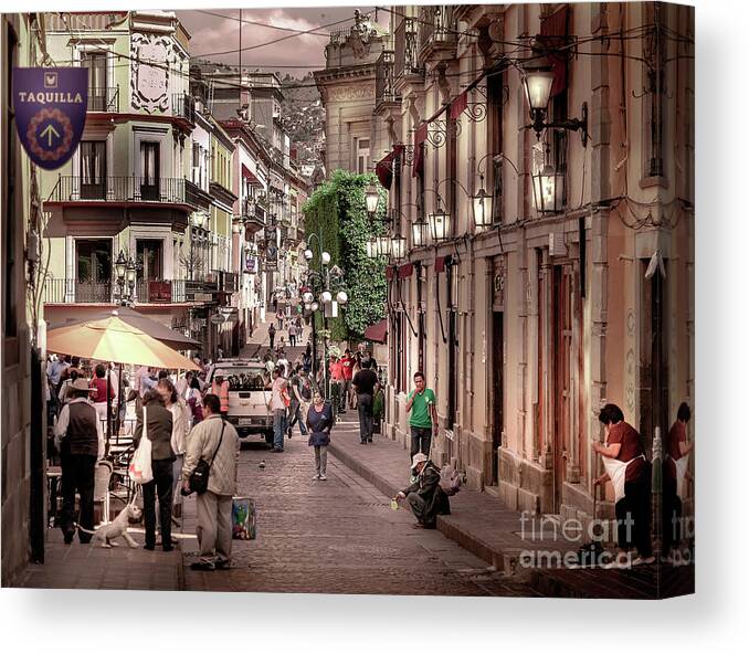 Street Scene Canvas Print featuring the photograph A Great Street by Barry Weiss