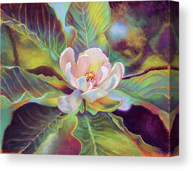 Magnolia Canvas Print featuring the painting A Magnolia for Maggie by Susan Jenkins