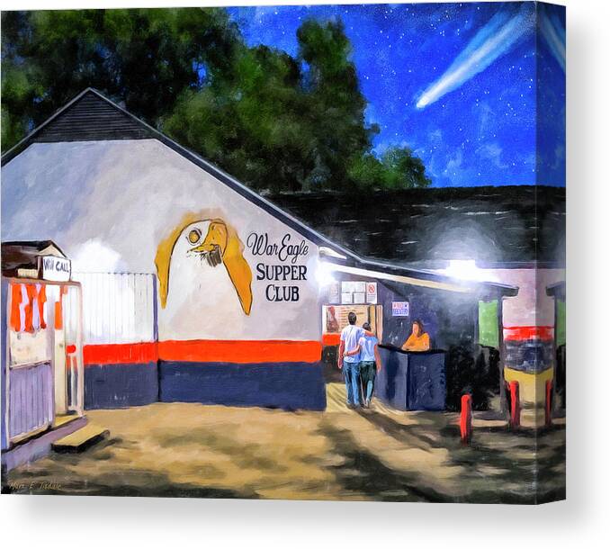 Auburn Canvas Print featuring the mixed media A Night To Remember In Auburn by Mark Tisdale
