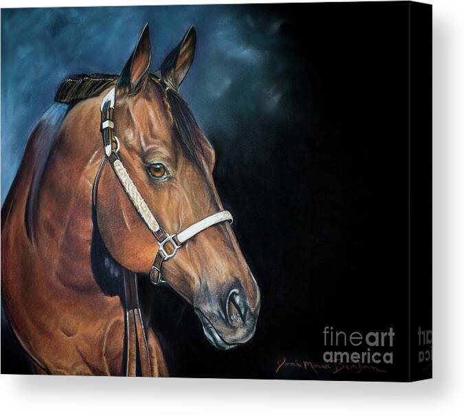 Equine Art Canvas Print featuring the pastel A Perfect Pleasure by Joni Beinborn