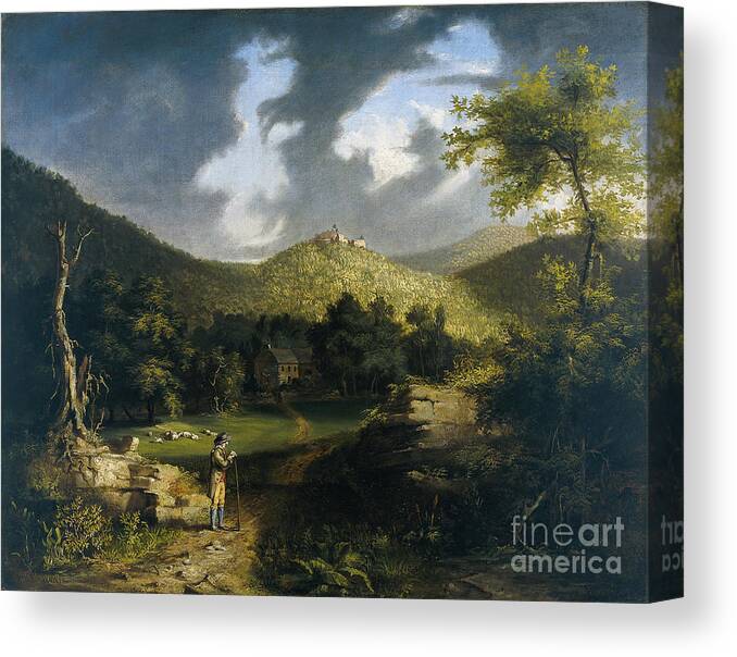 Thomas Cole Canvas Print featuring the painting A View of Fort Putnam by MotionAge Designs
