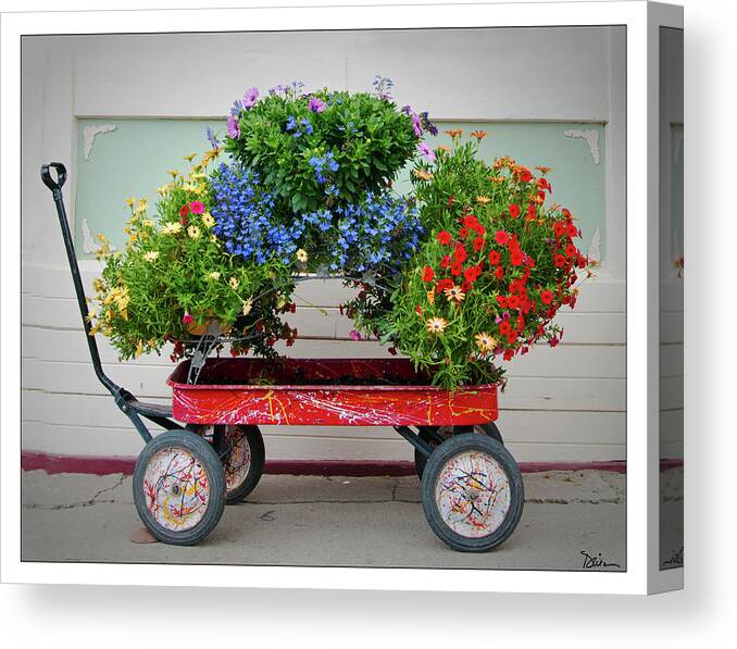 Wagon Canvas Print featuring the photograph A Wagon Full by Peggy Dietz