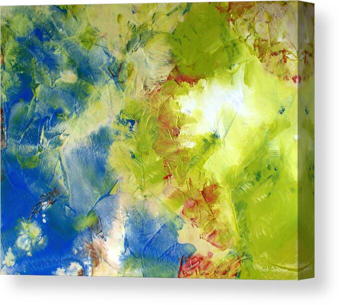 Abstract Canvas Print featuring the painting Abstract 301 by Herb Dickinson