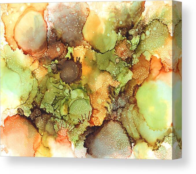 Alcohol Ink Canvas Print featuring the painting Abstract 31 by Lucie Dumas
