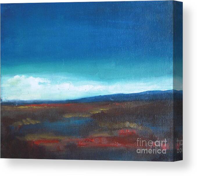 Landscape Canvas Print featuring the painting After Rain by Vesna Antic