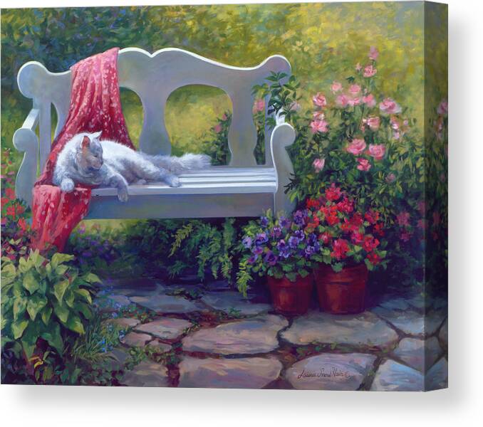 Landscape Canvas Print featuring the painting Afternoon Delight by Laurie Snow Hein