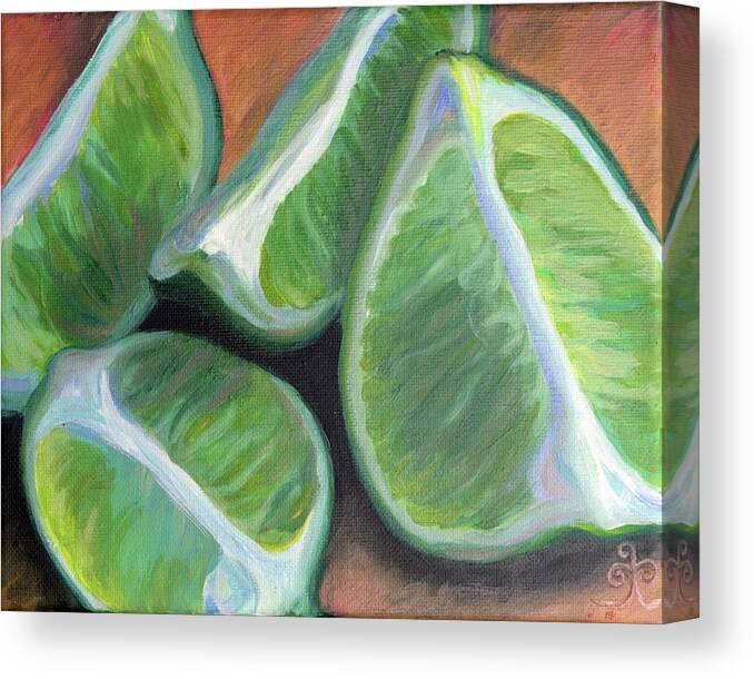 Limes Canvas Print featuring the painting Alchemy by Trina Teele