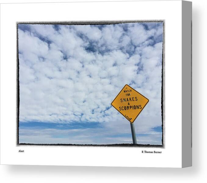 Snacks Canvas Print featuring the photograph Alert by R Thomas Berner