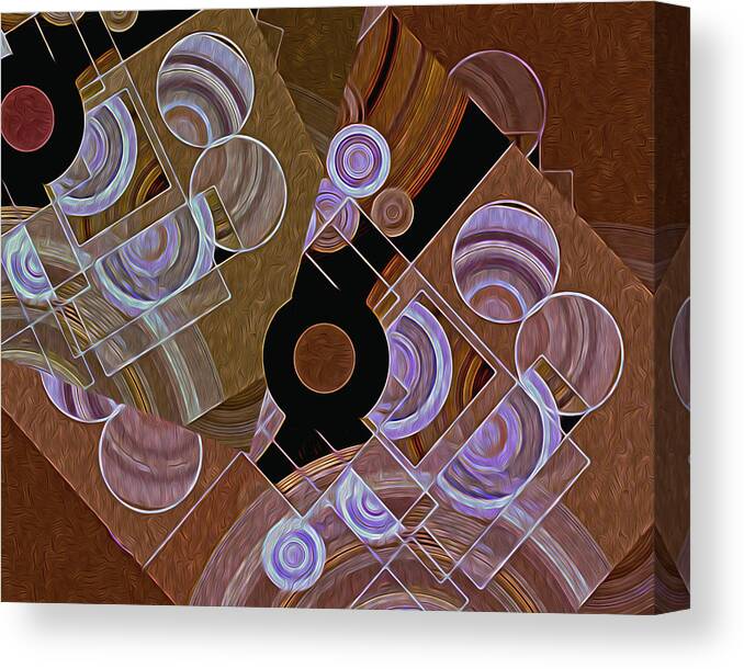 Rectangles Canvas Print featuring the digital art Altered States 33 by Lynda Lehmann