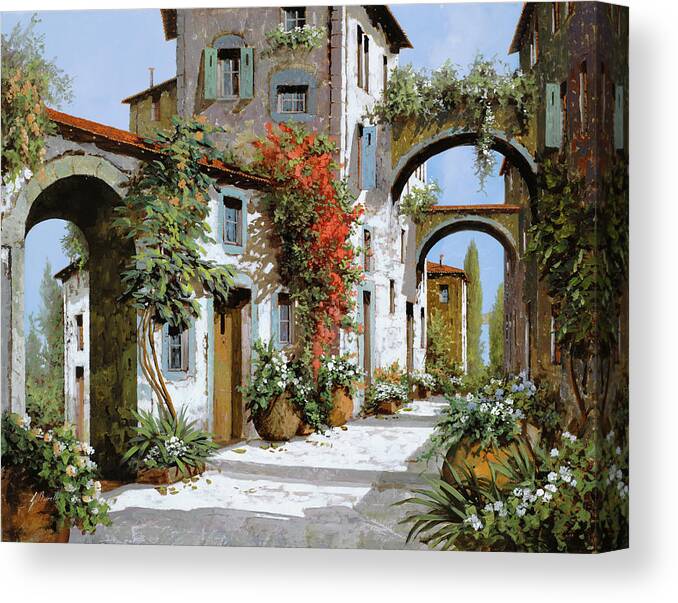 Arches Canvas Print featuring the painting Altri Archi by Guido Borelli