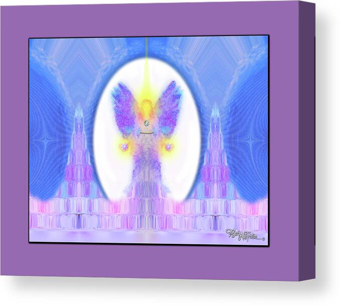 Inspiration Canvas Print featuring the digital art Angel #200 by Barbara Tristan