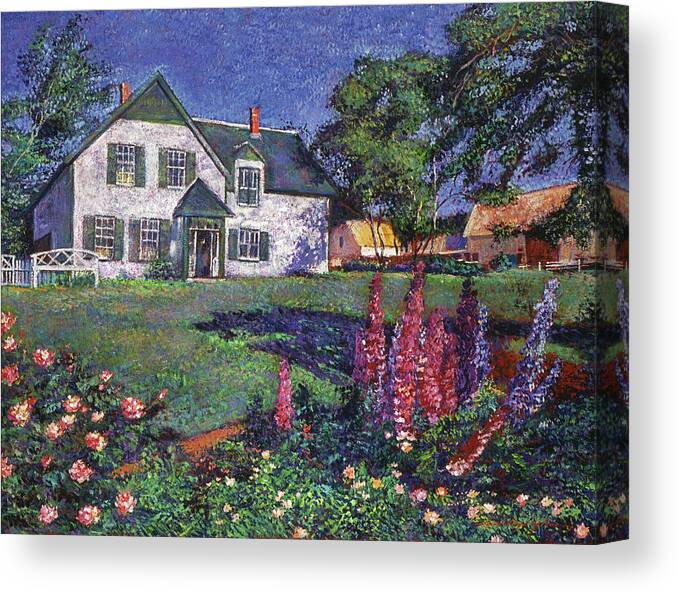 Landscape Canvas Print featuring the painting Anne Of Green Gables House by David Lloyd Glover