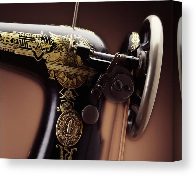 Singer Canvas Print featuring the photograph Antique Singer Sewing Machine 4 by Kelley King