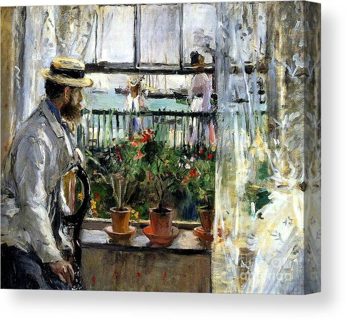 Artist Eugene Manet 1875 Canvas Print featuring the photograph Artist Eugene Manet 1875 by Padre Art