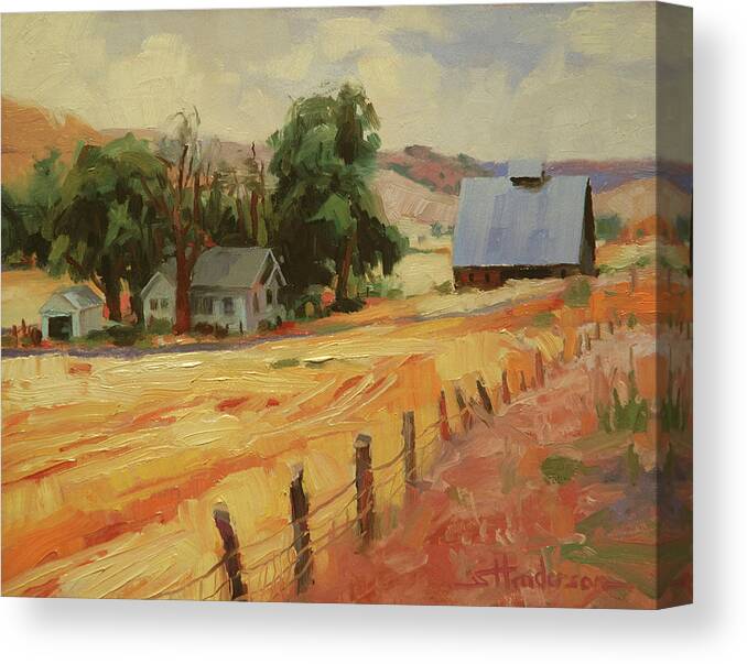 Country Canvas Print featuring the painting August by Steve Henderson