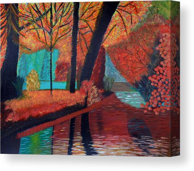 Autumn Canvas Print featuring the painting Autumn Dreams by Magdalena Frohnsdorff