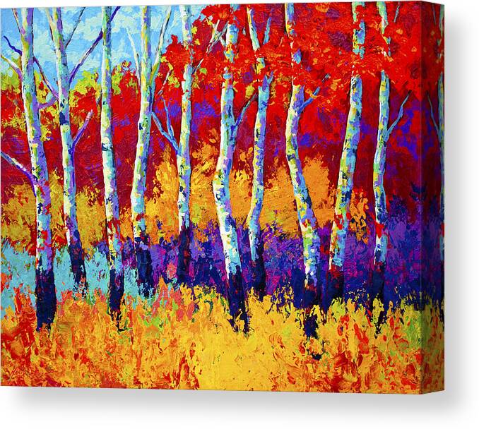 Trees Canvas Print featuring the painting Autumn Riches by Marion Rose