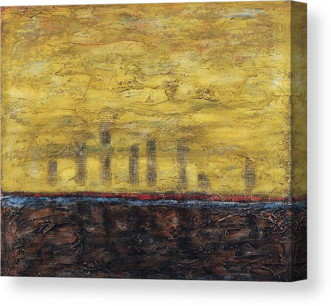 Abstract Canvas Print featuring the painting Awakening by Jim Benest