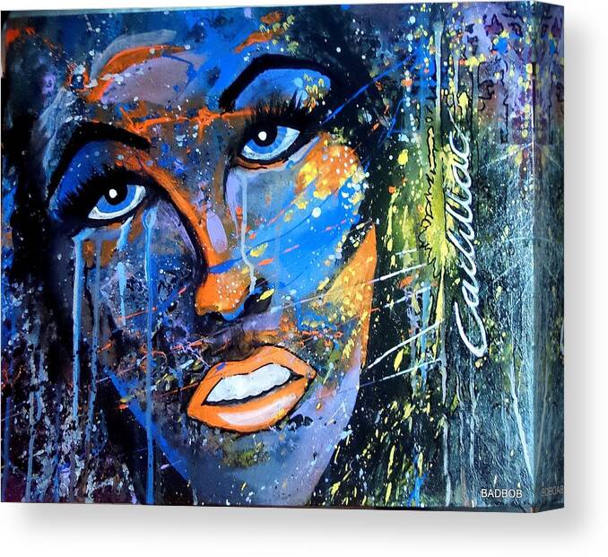 Painted Girl Canvas Print featuring the painting Badfocus by Robert Francis