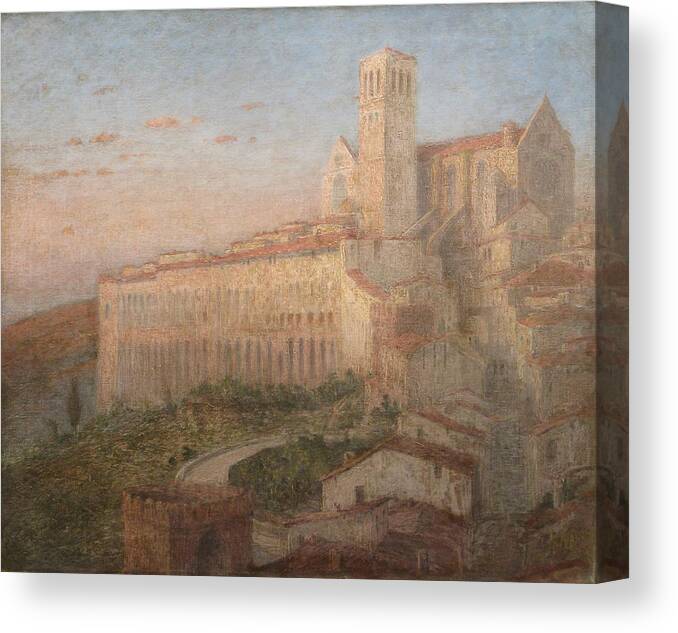 Basilica Of San Francesco D'assisi Canvas Print featuring the painting Basilica of San Francesco by MotionAge Designs