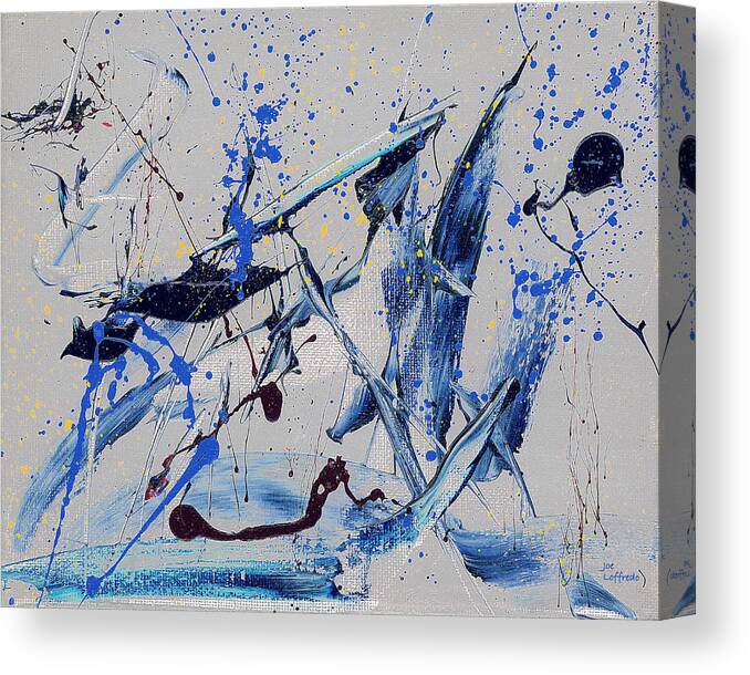 Battleship Canvas Print featuring the painting Battleship Blues by Joe Loffredo
