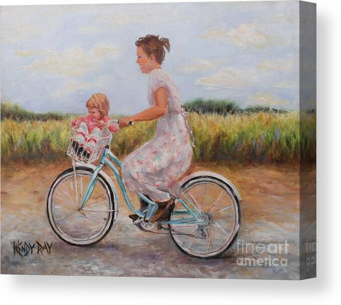 Beach Canvas Print featuring the painting Beach Bound by Wendy Ray