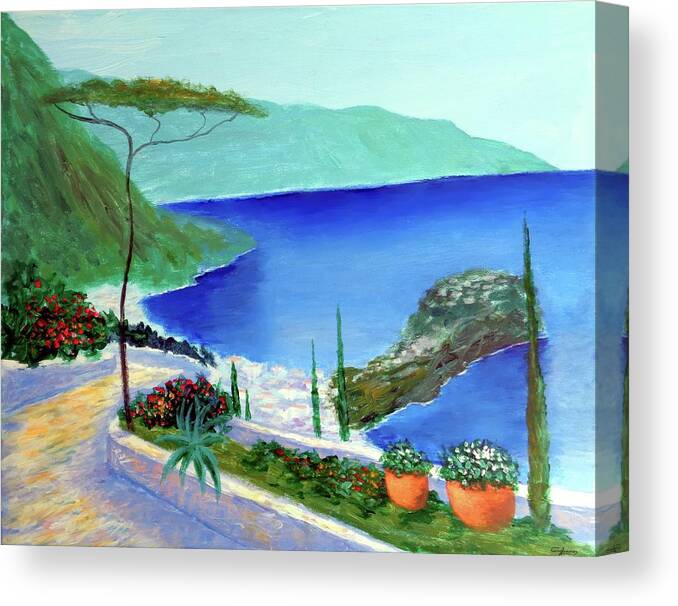 Bella Monaco Canvas Print featuring the painting Bella Monaco by Larry Cirigliano