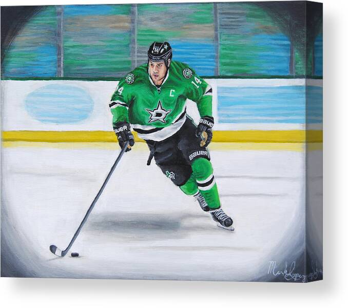 Jamie Canvas Print featuring the painting Benn and the Art by Mark Lopez
