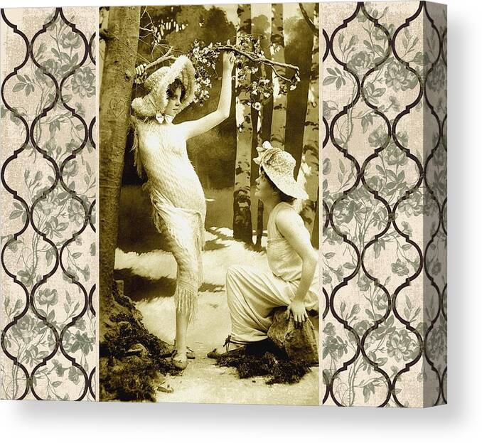 Vintage Canvas Print featuring the photograph Between Friends by Mary Morawska
