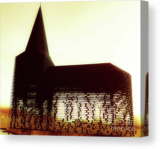 Church Canvas Print featuring the photograph Between the Lines by HELGE Art Gallery