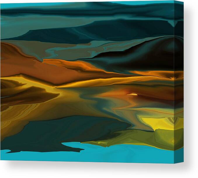 Fine Art Canvas Print featuring the digital art Black Hills Abstract by David Lane