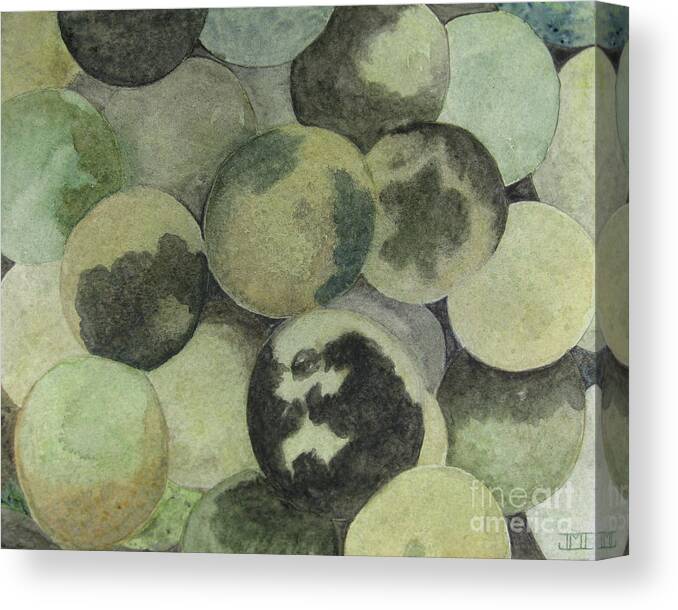 Nuts Canvas Print featuring the painting Black Walnuts by Jackie Irwin