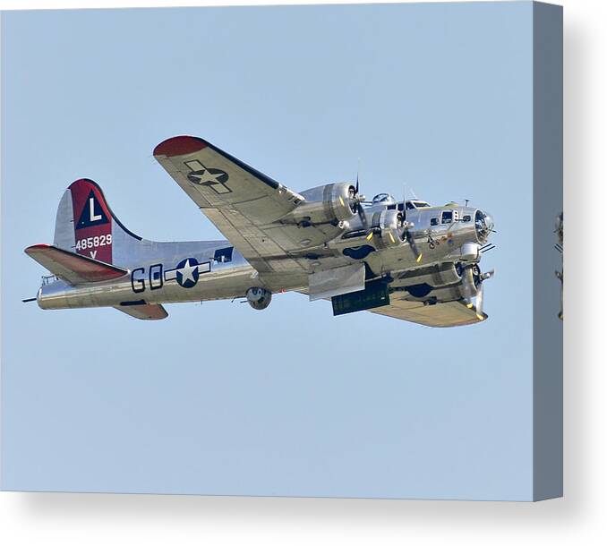 Wwii Canvas Print featuring the photograph Boeing B-17G Flying Fortress by Alan Toepfer