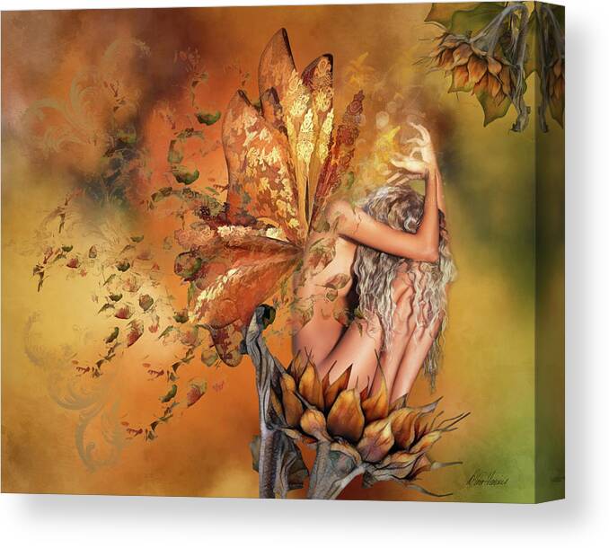 Fall Canvas Print featuring the digital art Breath Of Autumn by Diana Haronis