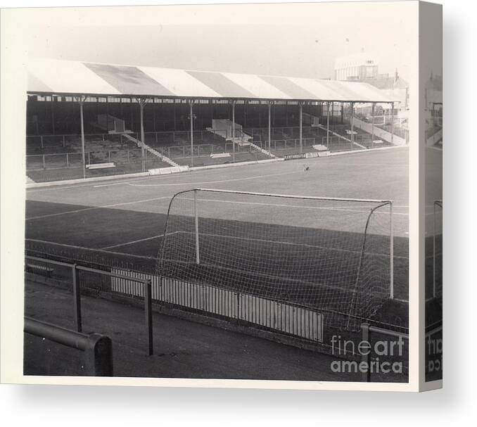  Canvas Print featuring the photograph Brentford - Griffin Park - New Road Stand 1 - September 1968 by Legendary Football Grounds