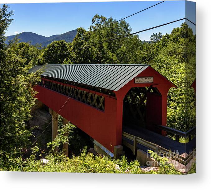 Vermont Canvas Print featuring the photograph Bridge to the Mountains by Phil Spitze