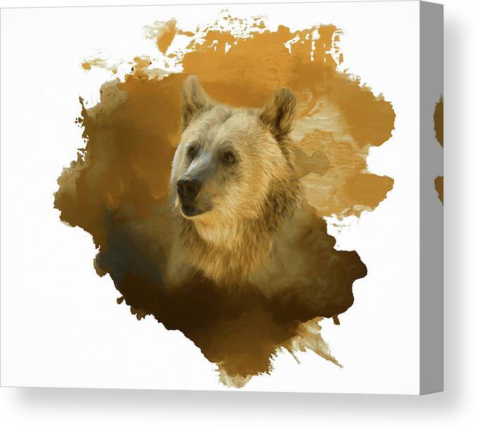 Brown Bear Canvas Print featuring the painting Brown Bear by Steven Richardson