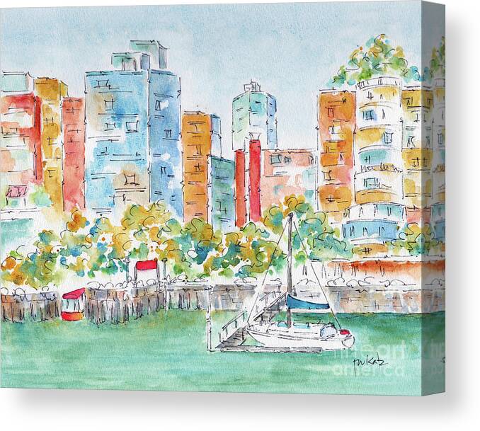 Impressionism Canvas Print featuring the painting Canada 150 British Columbia by Pat Katz