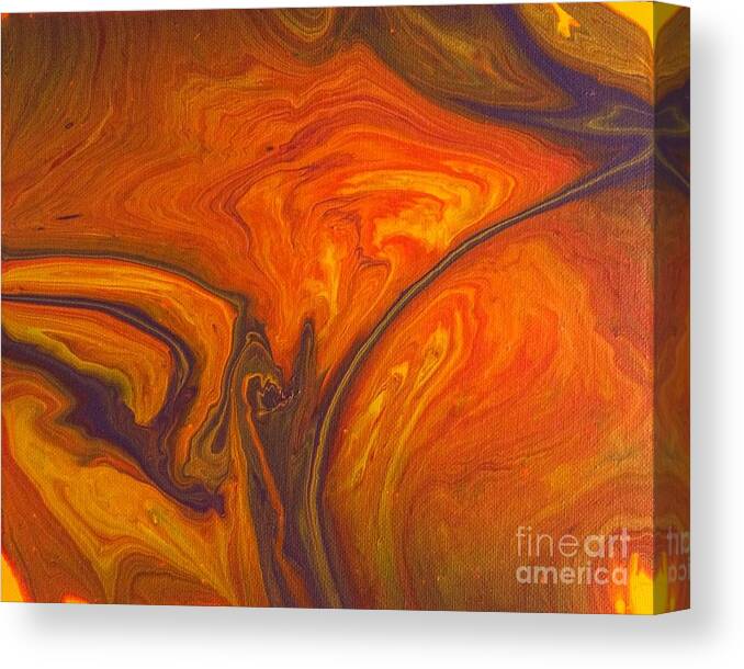 Abstract Canvas Print featuring the painting Capriccio Arancione by Lon Chaffin