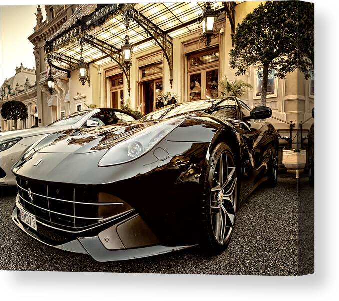Car Canvas Print featuring the photograph Casino Monte Carlo VIP Parking by Adam Rainoff