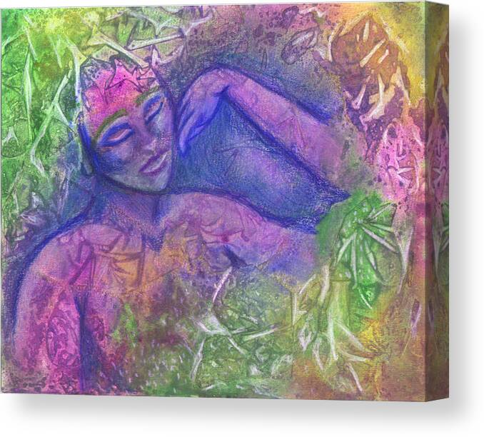 Fantasy Canvas Print featuring the mixed media Chillin by Sarah Crumpler